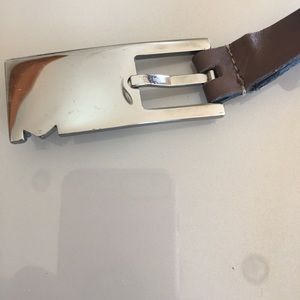 Max Mara brown leather belt